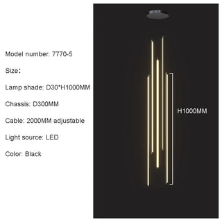 Gael - Modern Long Bar LED Ceiling Chandelier