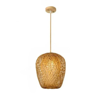 Horten - Natural Handwoven Bamboo Lantern Light Pendant