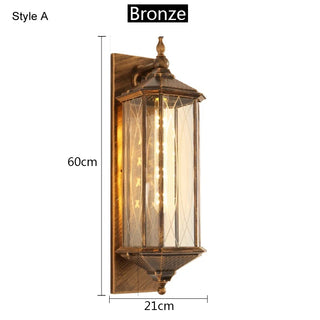 Door Wall Lamp Outdoor Waterproof Chinese Style Courtyard Balcony Wall Lamp Garden Villa Aisle LED Terrace Retro Wall Lamp