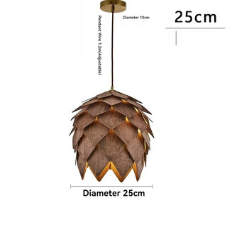 Star - Solid Wood Pine Cone Spiral Pendant Light