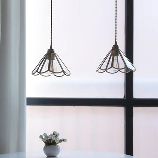 Nanterre - Nordic Glass Copper Tulip Hanging Pendant Ceiling Light