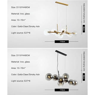 Ocolus - Group Glass Ball Hanging Ceiling Light