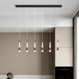 Riva - Modern Hanging Cone Glass Striped Pedant Ceiling Light