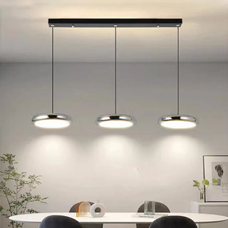 Jolly - Modern Multi Head Black Dish Hanging Round Ceiling Light