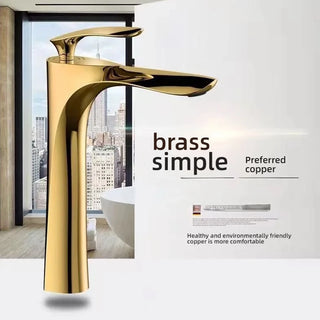 Melony - Modern Brass Single Lever Deck Mounted Basin Mixer Tap
