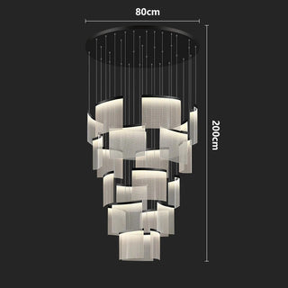 Foara - Round Hanging APP Dimmable Hanging Ceiling Chandelier
