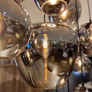 Florencia - Nordic Smoke Grey Glass Hanging Pendant Ceiling Light