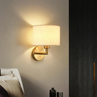 Junejo - Fabric Shade Rotating Bedside Reading Wall Light