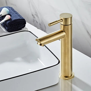 Penna - Gold Brass Hot/Cold Mixer Basin Tap