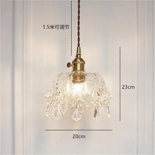 Millie Series - Coloured Patterned Glass Hanging Pendant Ceiling Light