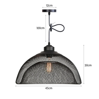 Cathrine Series - Rural Retro Tavern Iron Art Single Head Mesh Cover Pendant Lights
