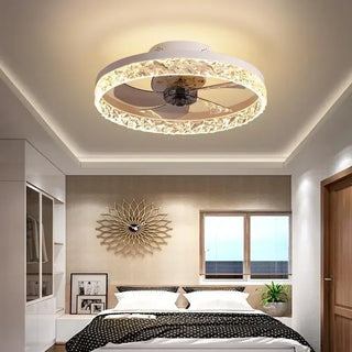 Hilarion - Crystal Chandelier Light Ceiling Fan 5 Blade