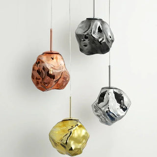 Ellinor - LED Stained Glass Pendant Rock Ceiling Light