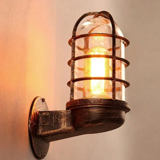 Scarlett - Vintage Industrial Cage Guard Wall Light