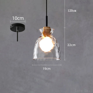 Glennis - Modern Round Patterned Glass Hanging Pendant Ceiling Light
