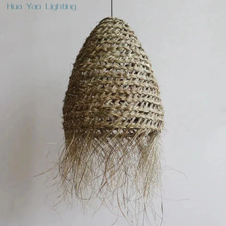 Laron - Wicker Rattan Pendant Round Ceiling Light