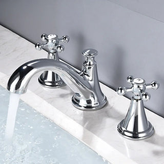 Reatha - Retro Modern Black Brass Dual Handle Mixer Basin Tap