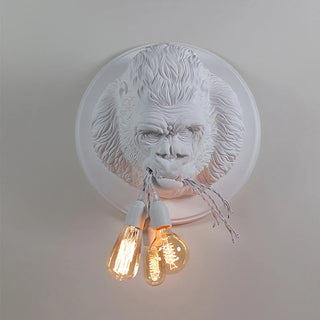 Kolja - Gorilla Head Hanging Bulb Wall Light