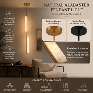Fiorella - Modern Minimalist Marble Hanging Chandelier