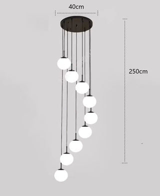 Joshua - Modern Round Hanging LED Ball Ceiling Chandelier