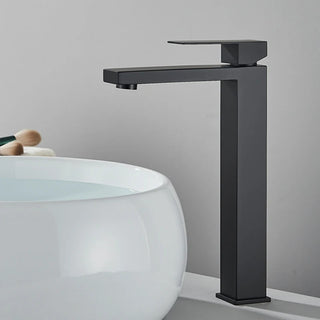 Fasin - Bathroom Faucets Stainless Steel Basin Faucet Tall And Short Deck Mounted