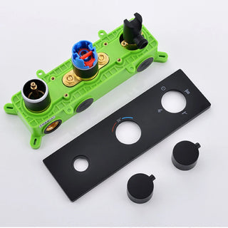 Calantha - Ceiling Mounted Brass Shower Set with Waterfall Head