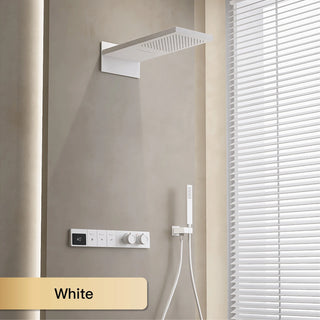 Lethe - Brass Ceiling Mounted Shower System with Dual Hot & Cold Controls