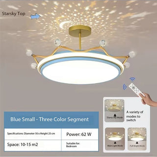 Sandrine - Reflecting Star Round LED Moon Children's Ceiling Light