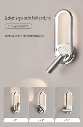 Cris - Modern Adjustable Ring LED Wall Reading Light