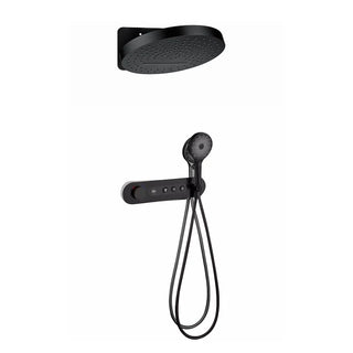 Ophelie - Digital Brushed Gold Shower System with Temperature Display Rainfall Head