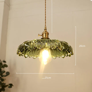 Millie Series - Coloured Patterned Glass Hanging Pendant Ceiling Light