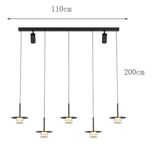 Welkom -  Modern Industrial Multi Head Black Hanging Pendant Ceiling Light