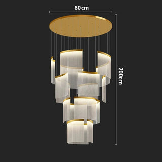 Foara - Round Hanging APP Dimmable Hanging Ceiling Chandelier