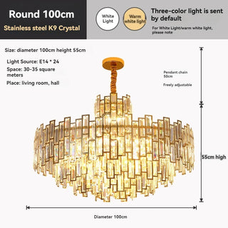 Colby - Rectangle Crystal Branch Ceiling Light Chandelier
