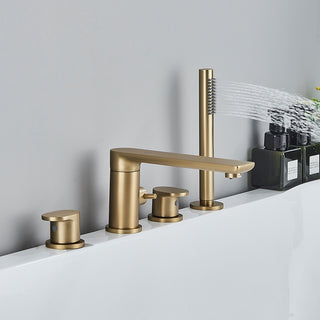 Ally - Modern 3\4 Piece Single Lever Mixer Bathtub Tap Set with Pull Out Show Spray