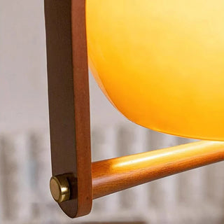 Cooper - Vintage Style Light Dark Wood  Adjustable Height Glass Pendant Light