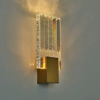 Inaya - Speckled Bubble Crystal Glass Up Modern Wall Light