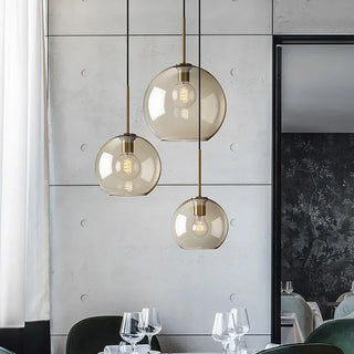 Valencia - Modern Industrial Glass Coloured Ball Hanging Pendant Ceiling Light