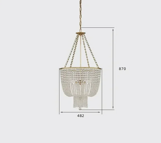 Jasmine - Modern Gold Bohemian Bead Ceiling Light Chandelier
