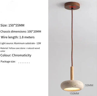 Yulia - Minimalist Modern Stone Hanging Pendant Ceiling Light