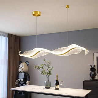 Torpeed - Modern LED Wave Gold Ceiling Light Chandelier