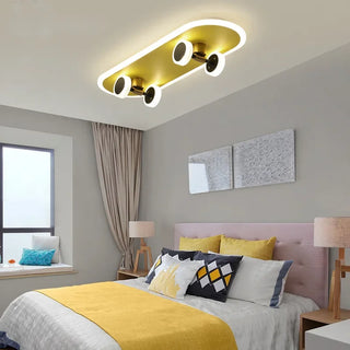 Yubbe - Gold Modern Skateboard LED Ceiling Light