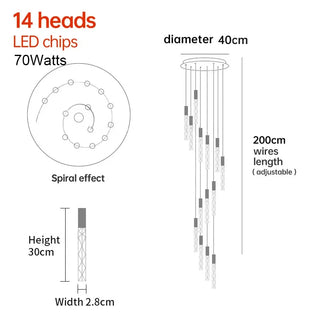 Rufus - Crystal Pendant Ceiling Chandelier