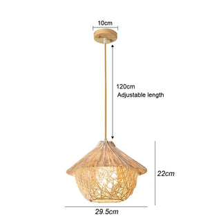 Dura Series - Handwoven Rattan Wicker Bamboo Wood Pendant Lights