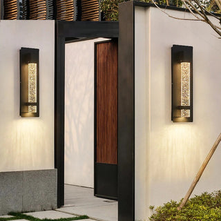 Calliope - Crystal Bubble Black Modern Outdoor Wall Light Bar