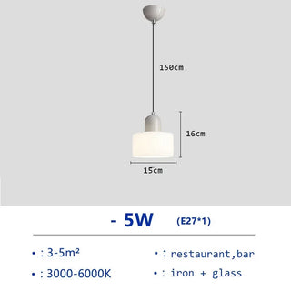 Mossel - Modern Long Line Small Minimalist Glass Pendant Light