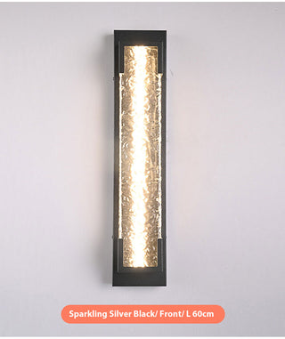 Cole - Modern Stainless Steel LED Patterned Glass Wall Light