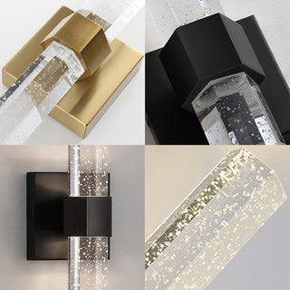 Inaya - Speckled Bubble Crystal Glass Up Modern Wall Light