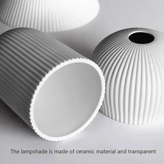 Cannes - Ceramic Resin White Gold Hanging Pendant Ceiling Light