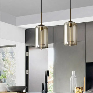 Millie Cognac - Transparent Glass Bubble Led Pendant Lights